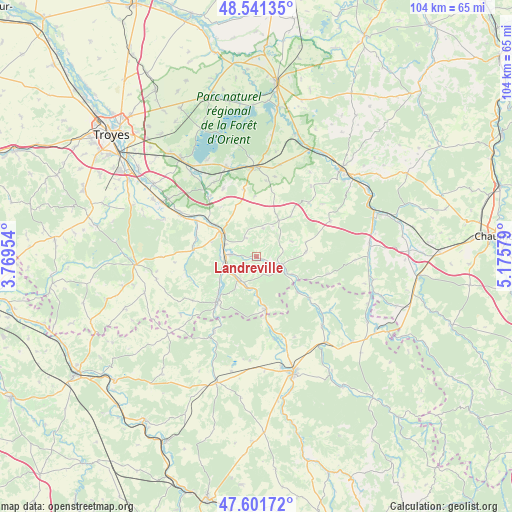 Landreville on map