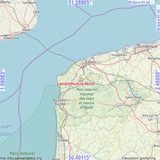 Landrethun-le-Nord on map
