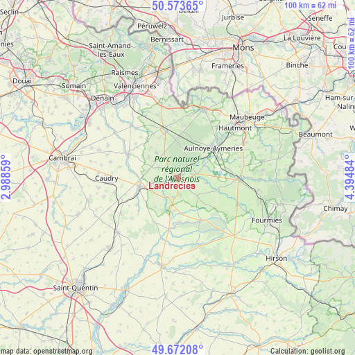 Landrecies on map