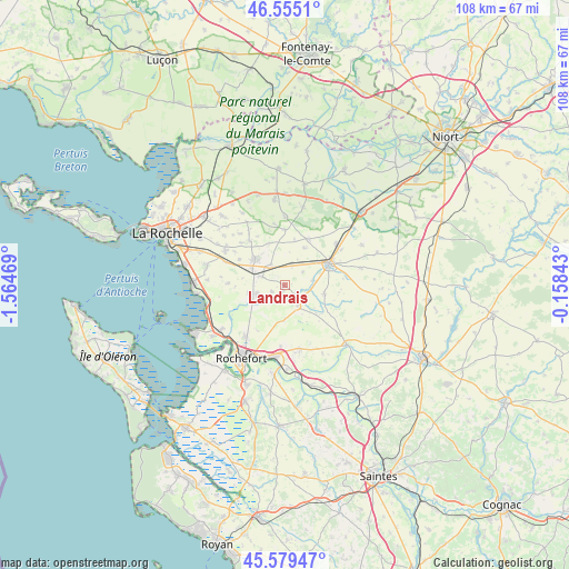 Landrais on map