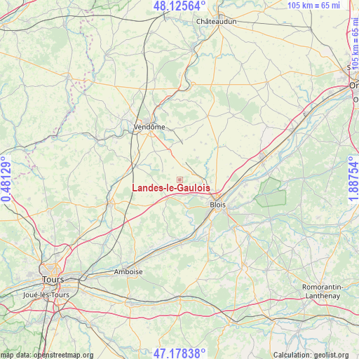 Landes-le-Gaulois on map