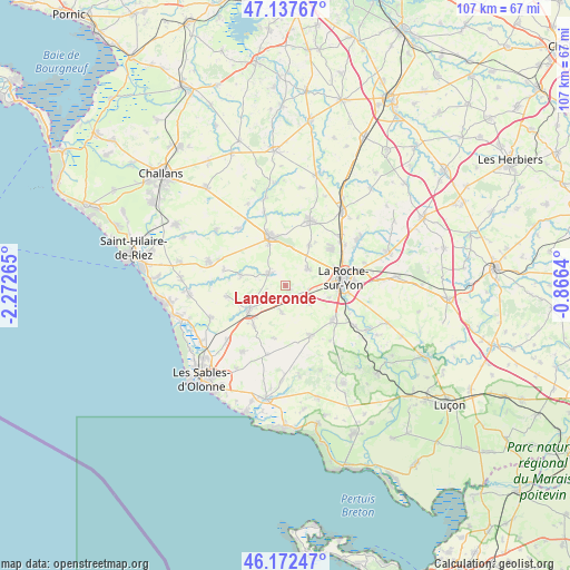 Landeronde on map