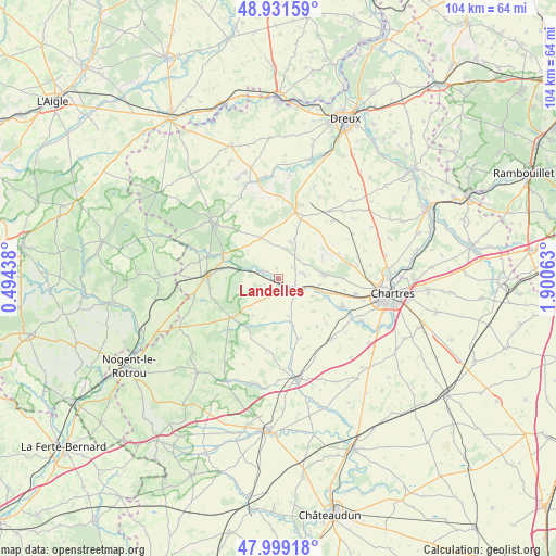 Landelles on map