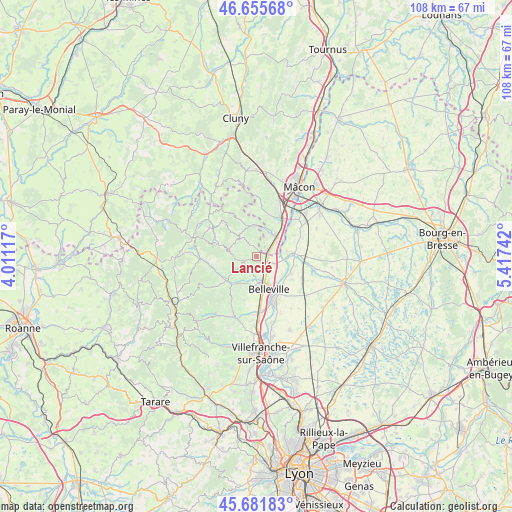 Lancié on map