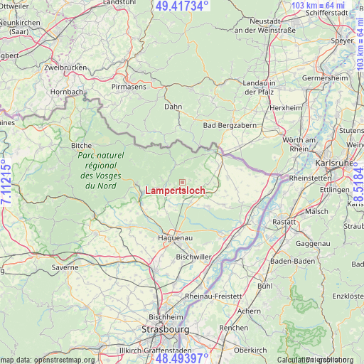 Lampertsloch on map