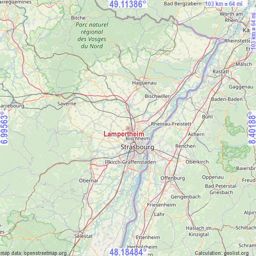 Lampertheim on map