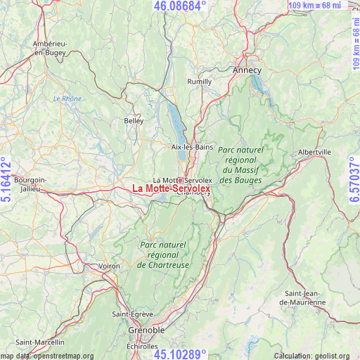 La Motte-Servolex on map