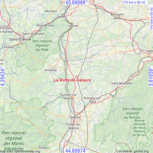 La Motte-de-Galaure on map