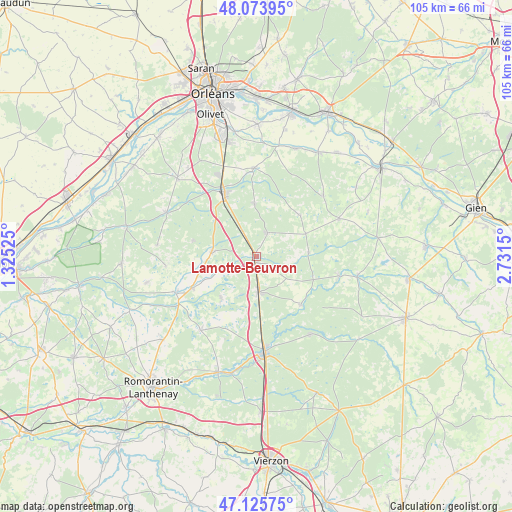 Lamotte-Beuvron on map