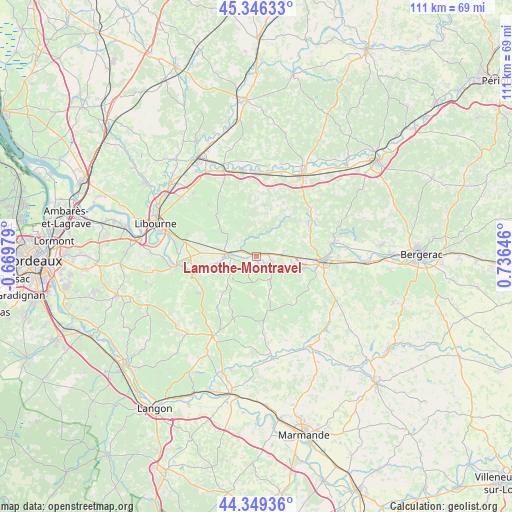 Lamothe-Montravel on map