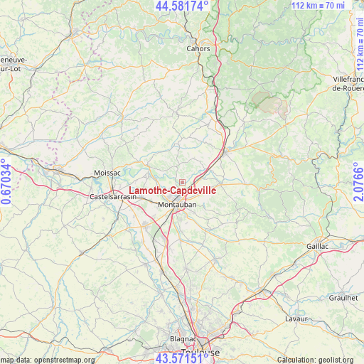 Lamothe-Capdeville on map