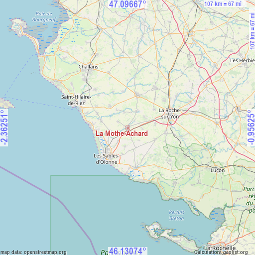La Mothe-Achard on map