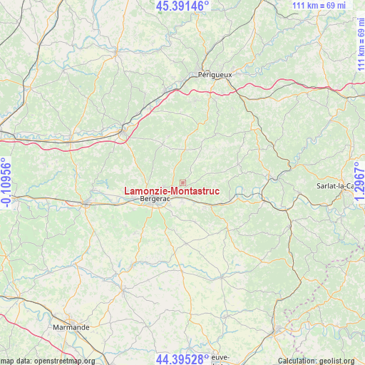 Lamonzie-Montastruc on map