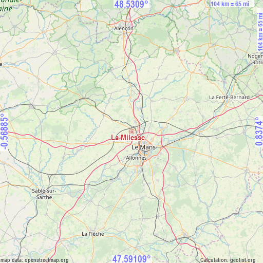 La Milesse on map