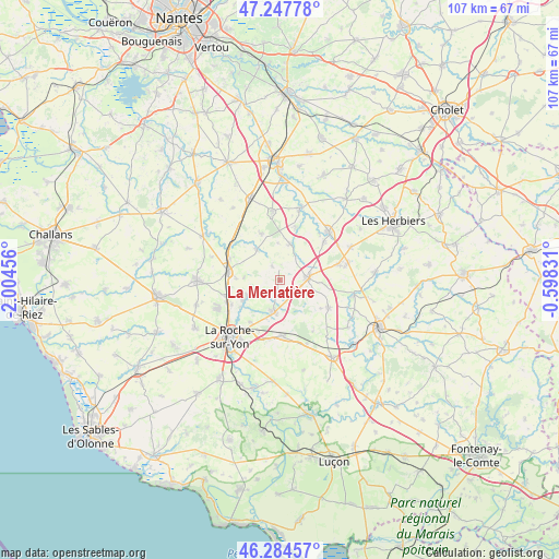 La Merlatière on map