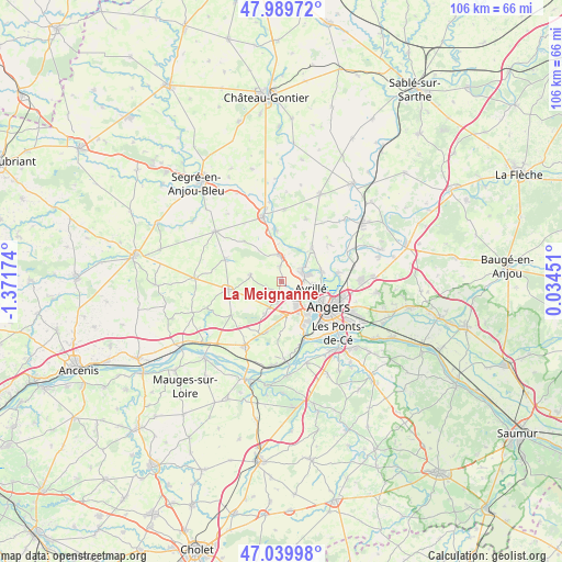 La Meignanne on map