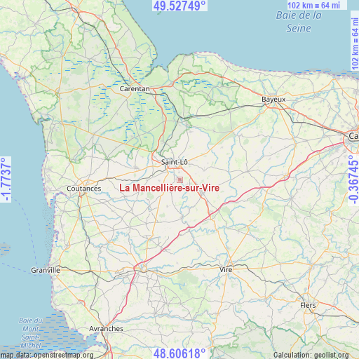 La Mancellière-sur-Vire on map