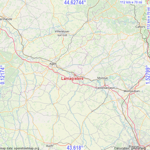 Lamagistère on map