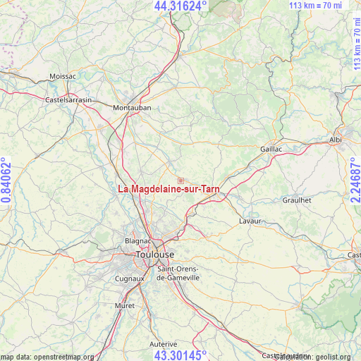 La Magdelaine-sur-Tarn on map