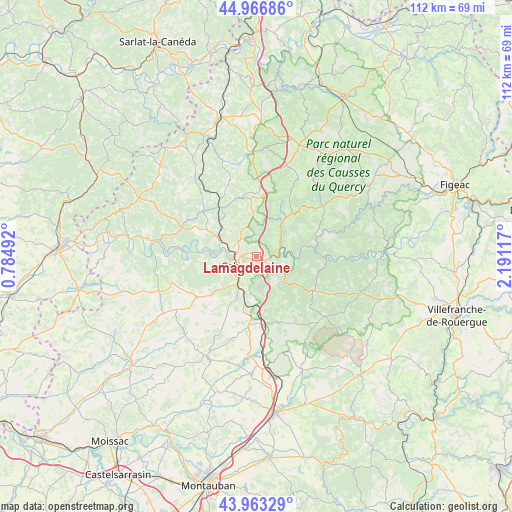 Lamagdelaine on map