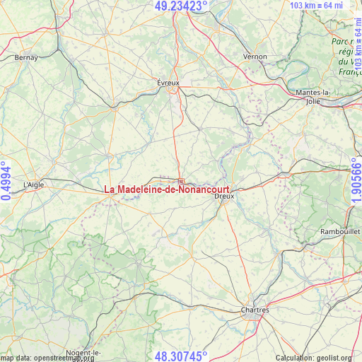 La Madeleine-de-Nonancourt on map