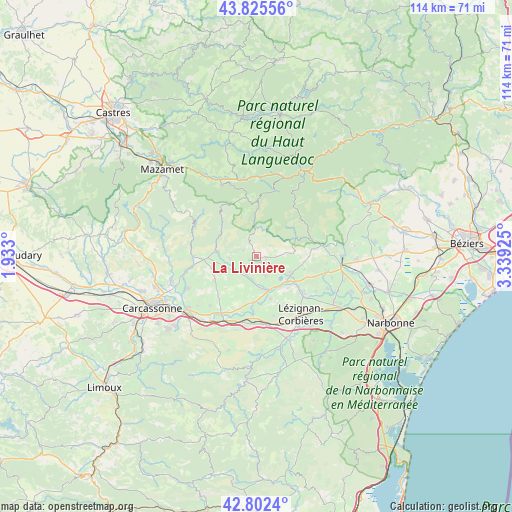 La Livinière on map