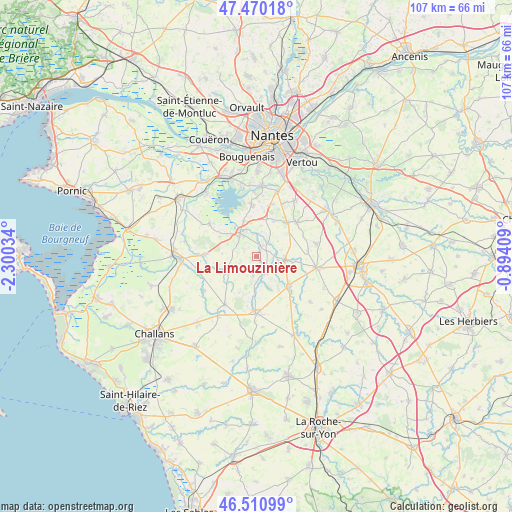 La Limouzinière on map