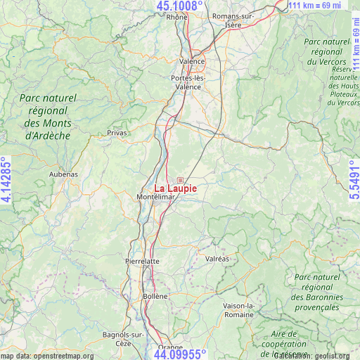 La Laupie on map