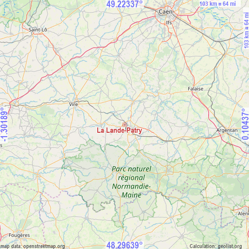 La Lande-Patry on map