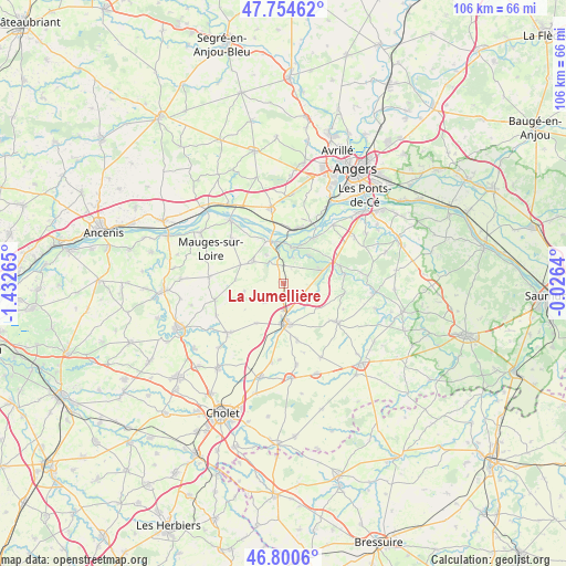 La Jumellière on map