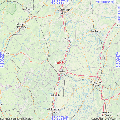 Laizé on map