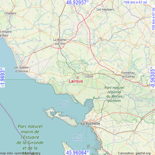 Lairoux on map