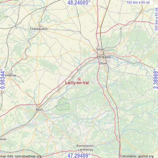 Lailly-en-Val on map