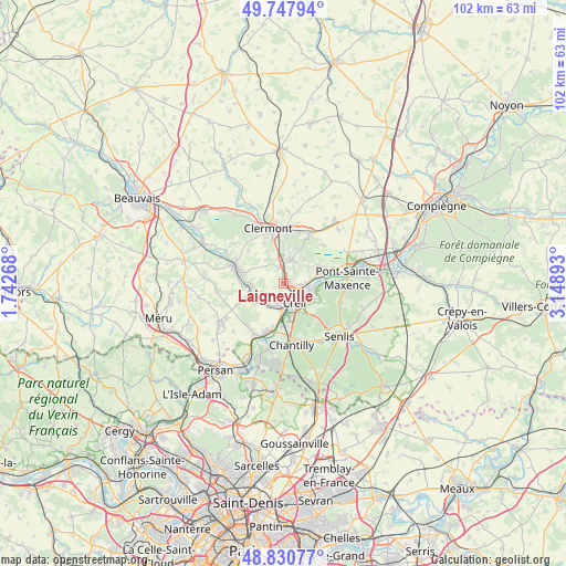 Laigneville on map