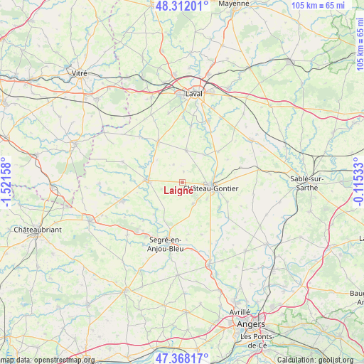 Laigné on map