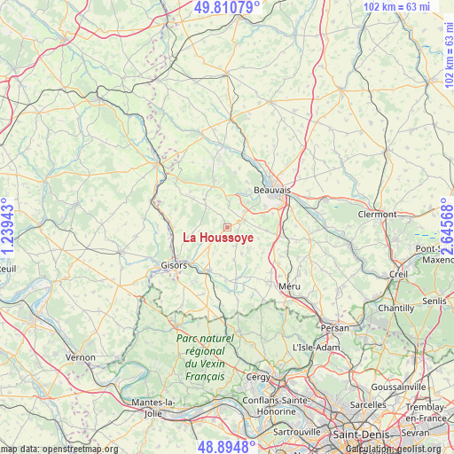 La Houssoye on map