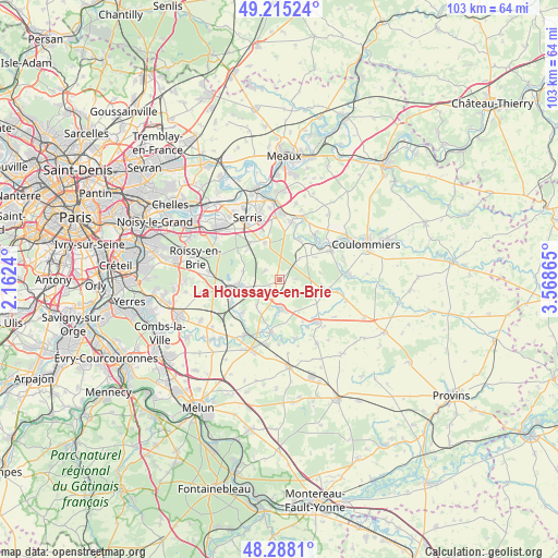La Houssaye-en-Brie on map