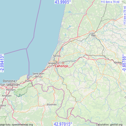 Lahonce on map