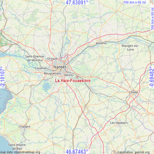 La Haie-Fouassière on map