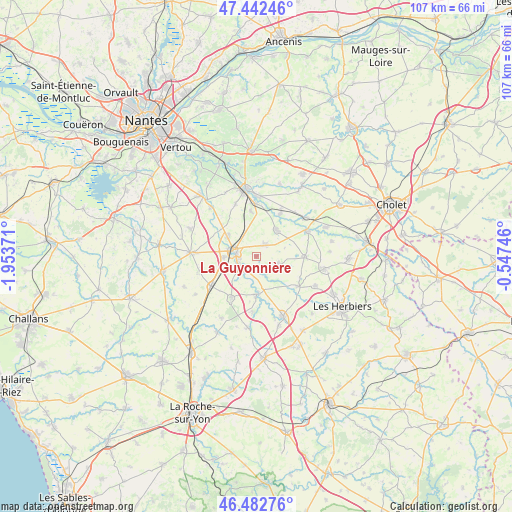 La Guyonnière on map