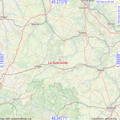 La Guéroulde on map