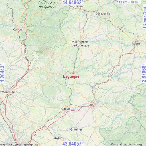 Laguépie on map