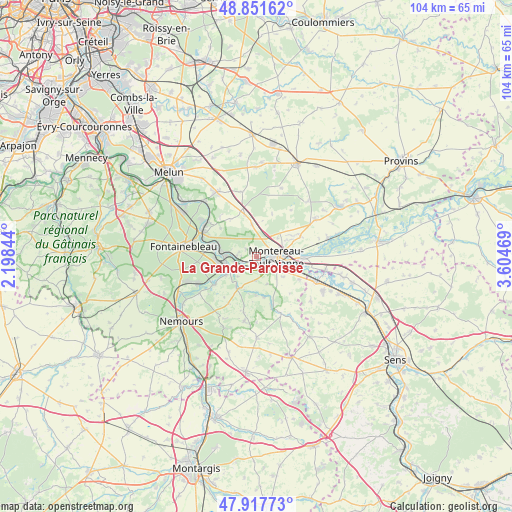 La Grande-Paroisse on map