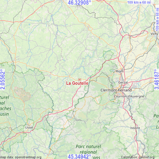 La Goutelle on map