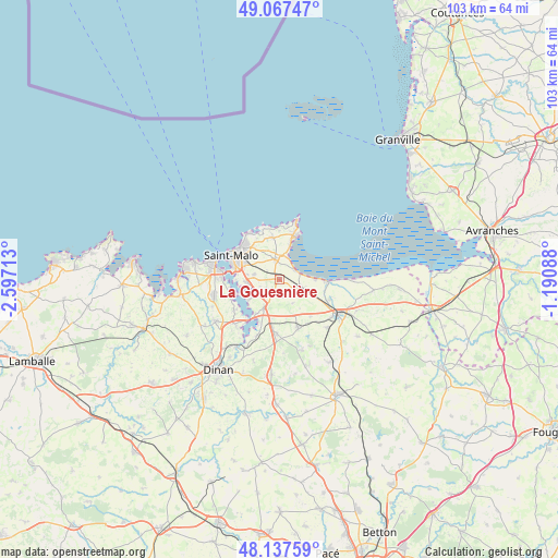 La Gouesnière on map