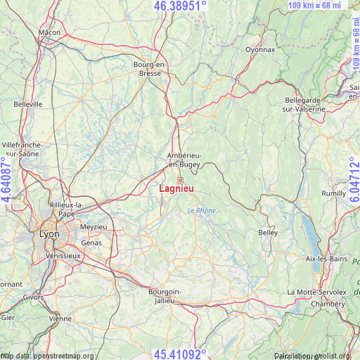 Lagnieu on map