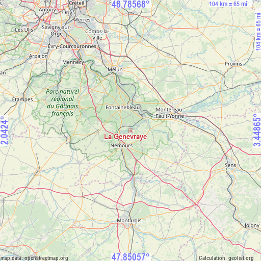 La Genevraye on map