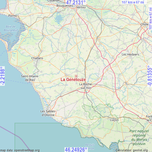 La Génétouze on map