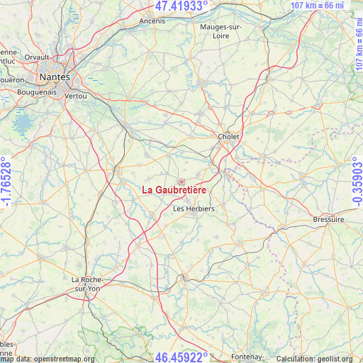 La Gaubretière on map