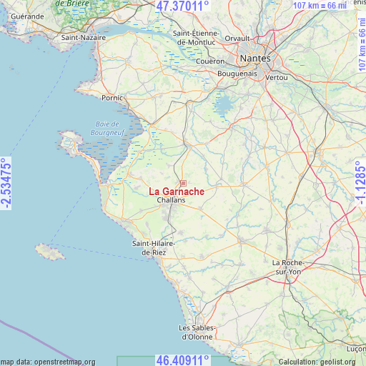 La Garnache on map